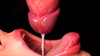 Close Up: Best Milking Mouth For Your Dick! Sucking Cock Asmr, Tongue And Lips Oral