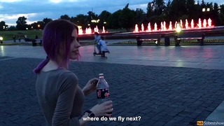 Darling Sexy Girl Doing Public Blowjob, Cum In Mouth And Swallow Cum